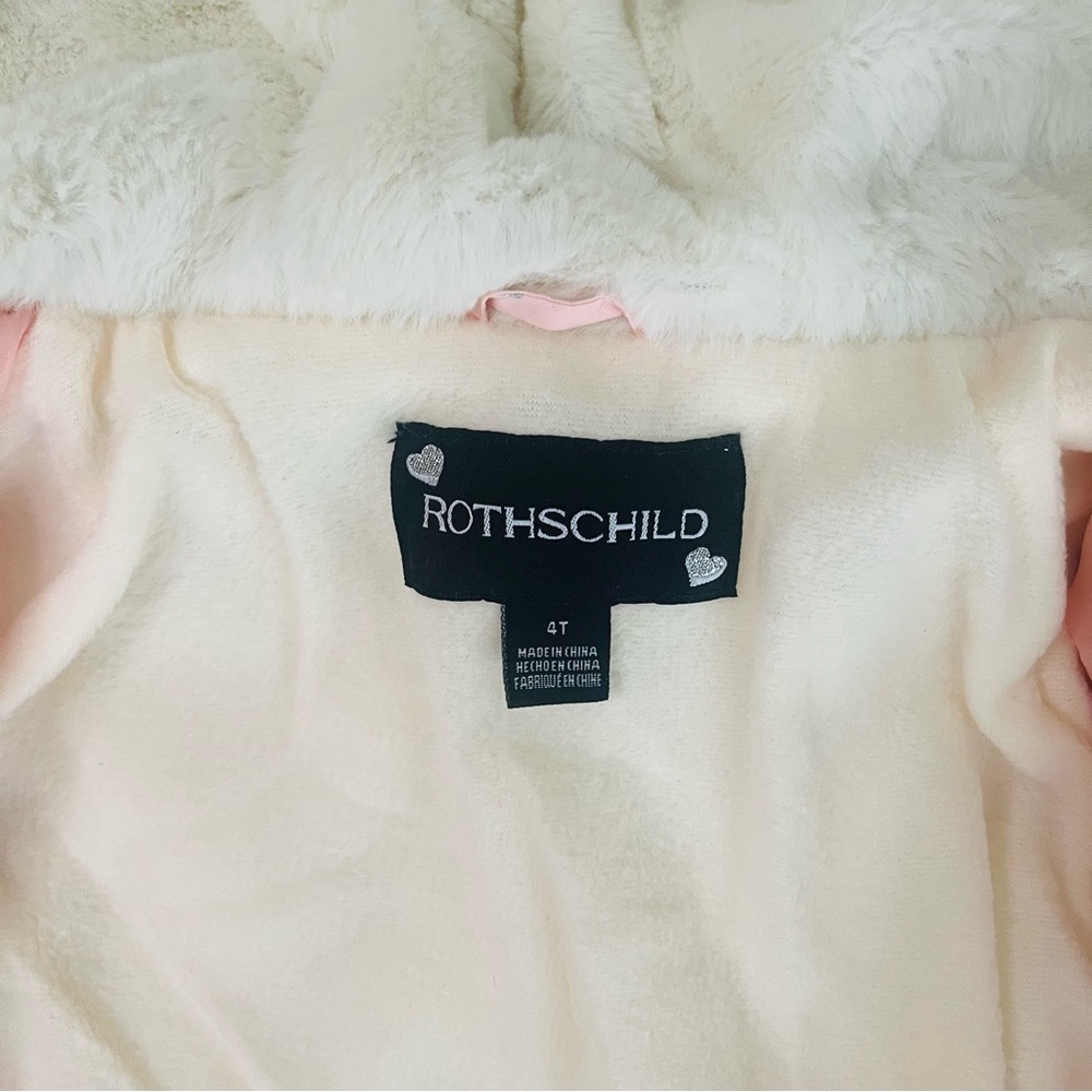 Rothschild Toddler Girls Pink Puffer Jacket with Mittens Size 4T NWT - Picture 4 of 5